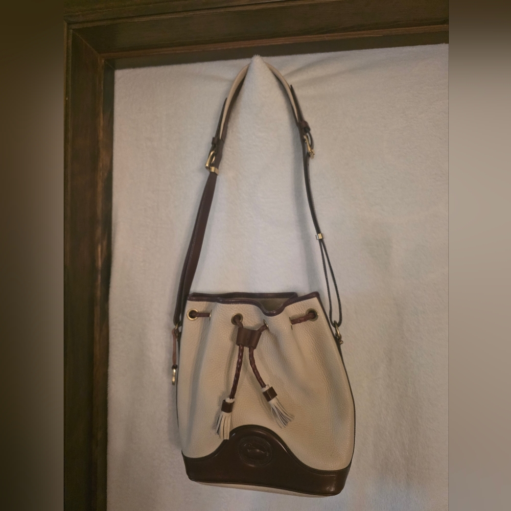 Dooney & Bourke Tan and Brown Shoulder Bag